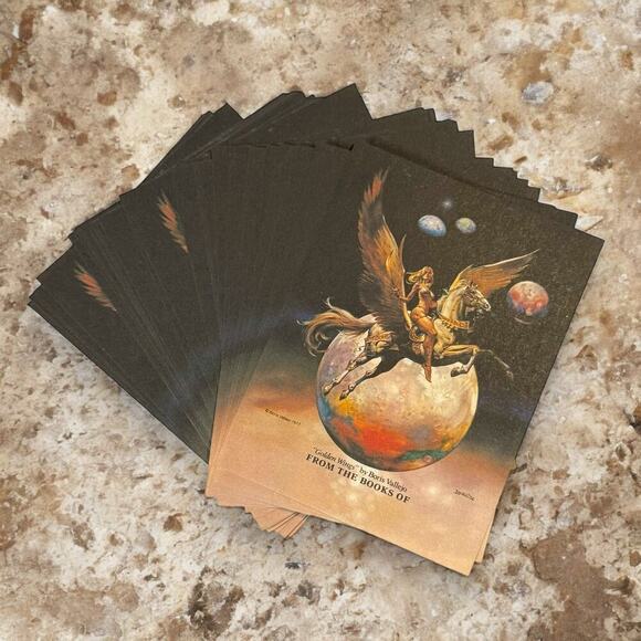 Vintage Antioch Bookplates Boris Vallejo “Golden Wings” Decorative Labels Boxed - Picture 2 of 11